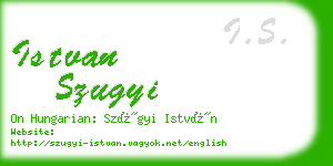 istvan szugyi business card